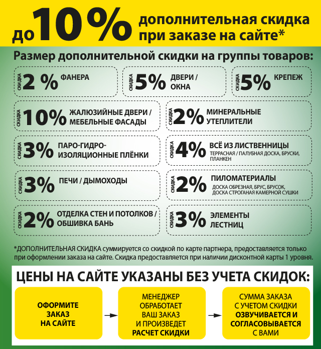 Скидка 10% при заказе на сайте