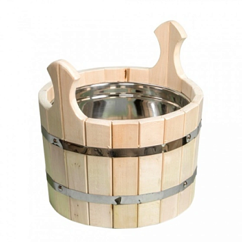 картинка Ушат липа с металлической вставкой 5.5л от магазина Пиломатериалы Чайковский