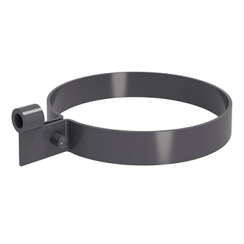 картинка Хомут крепления трубы ПВХ графит от магазина Пиломатериалы Чайковский