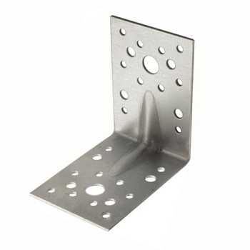 картинка Уголок крепежный усиленный 90*90*65*2мм оцинкованный от магазина Пиломатериалы Чайковский