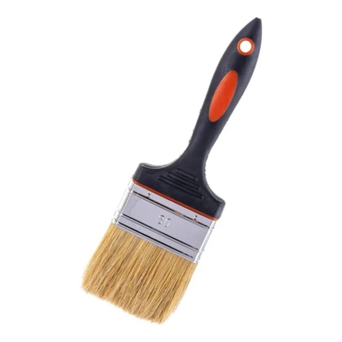 картинка Кисть ПРЕМИУМ 80мм плоская белая натуральная щетина от магазина Пиломатериалы Чайковский