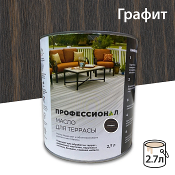 картинка Масло для Террас ПРОФЕССИОНАЛ Графит (НК-82) 2,7л от магазина Пиломатериалы Чайковский