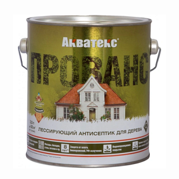 картинка Лессирующий антисептик для древесины Акватекс Прованс белый 2,5л от магазина Пиломатериалы Чайковский