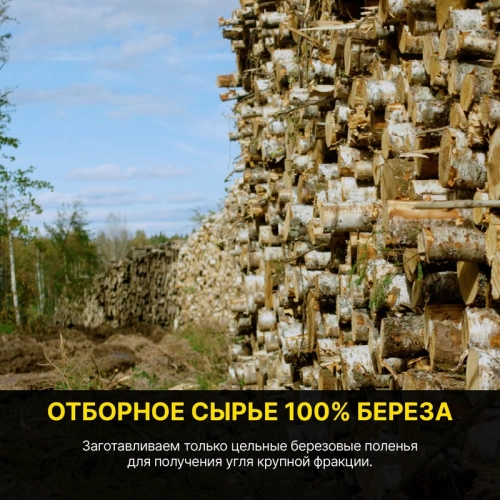 картинка Уголь березовый Отборный 3 кг от магазина Пиломатериалы Чайковский