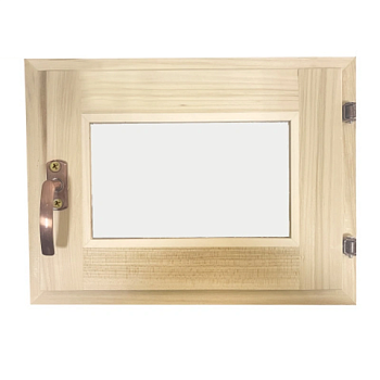 картинка Форточка банная 300*400мм липа (стеклопакет, фурнитура в сборе) от магазина Пиломатериалы Чайковский