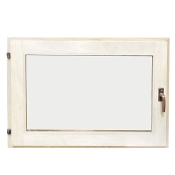 картинка Форточка банная 500*600мм липа (стеклопакет, фурнитура в сборе) от магазина Пиломатериалы Чайковский