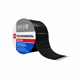 картинка Самоклеящаяся герметизирующая двухсторонняя лента Технониколь Nicoband 100мм*10м от магазина Пиломатериалы Чайковский