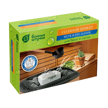 картинка Соляной брикет с травами Можжевельник 1300г для бани и сауны Банные штучки от магазина Пиломатериалы Чайковский