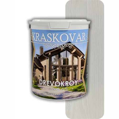 картинка Красковар Антисептик кроющий 0,9л (RAL 9003 сигнальный белый) от магазина Пиломатериалы Чайковский