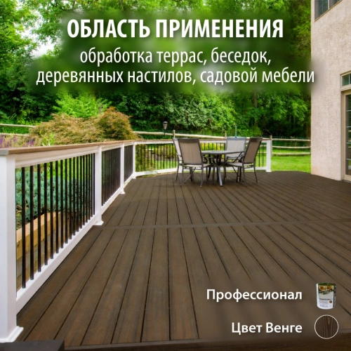 картинка Масло для Террас ПРОФЕССИОНАЛ Венге (НК-88) 0,9л от магазина Пиломатериалы Чайковский