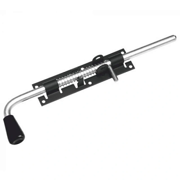 картинка Засов с пружиной ЗСП-300мм мод.2 черный Домарт от магазина Пиломатериалы Чайковский