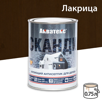 картинка Кроющий антисептик Акватекс Сканди Лакрица 0.75л от магазина Пиломатериалы Чайковский