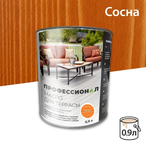 картинка Масло для Террас ПРОФЕССИОНАЛ Сосна (НК-55) 0,9л от магазина Пиломатериалы Чайковский