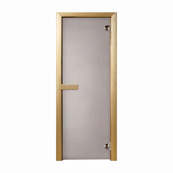 картинка Дверь из стекла белая матовая 690*1890мм (толщина 8мм) хвойная коробка, петли серые от магазина Пиломатериалы Чайковский