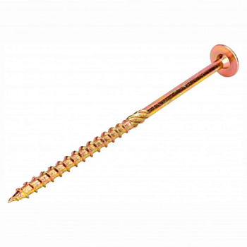 картинка Саморез по дереву тарельчатая голова 8*160мм Тorx40 желтый цинк от магазина Пиломатериалы Чайковский