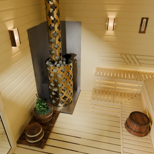 картинка Печь банная Арабеска inox Люмина, черная бронза, (камни 107кг/до 18м³) от магазина Пиломатериалы Чайковский