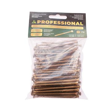 картинка Cаморезы для скрытого крепежа 4*80мм ПРОФЕССИОНАЛ Torx15 (100шт/уп) от магазина Пиломатериалы Чайковский