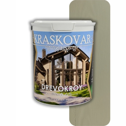 картинка Красковар Антисептик кроющий 2л (RAL 7033 серо-зеленый) от магазина Пиломатериалы Чайковский