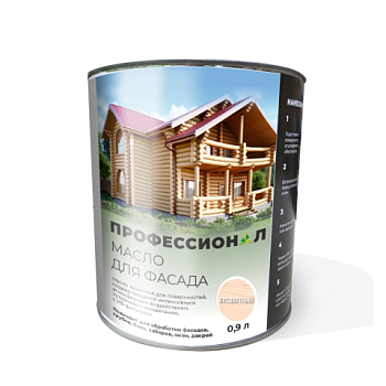 картинка Масло для Фасадов ПРОФЕССИОНАЛ Бесцветное 0,9л от магазина Пиломатериалы Чайковский