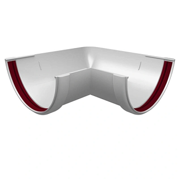 картинка Угол желоба ПВХ 90° белый от магазина Пиломатериалы Чайковский