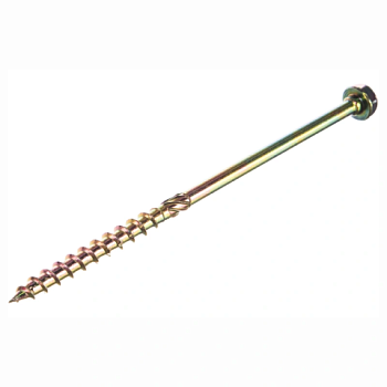 картинка Саморез по дереву шестигранная голова 10*200мм Тorx50 желтый цинк от магазина Пиломатериалы Чайковский