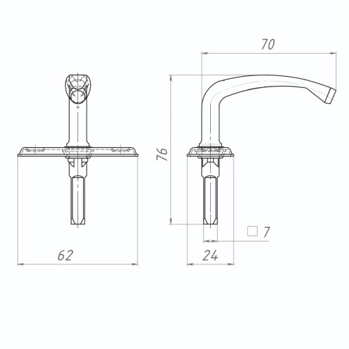картинка Ручка-завертки цинк Р1 от магазина Пиломатериалы Чайковский