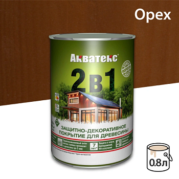 картинка Защитно-декоративный состав Акватекс Орех 0.8л от магазина Пиломатериалы Чайковский