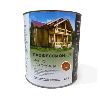 картинка Масло для Фасадов ПРОФЕССИОНАЛ Темный орех (НК-57) 2,7л от магазина Пиломатериалы Чайковский