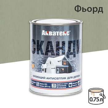 картинка Кроющий антисептик Акватекс Сканди Фьорд 0.75л от магазина Пиломатериалы Чайковский