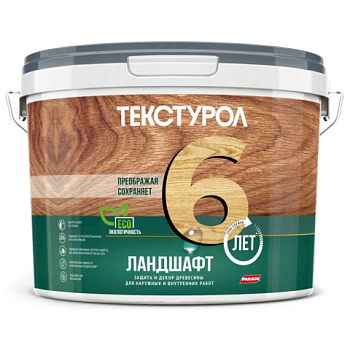 картинка Текстурол ЛАНДШАФТ Белый 9л полукроющая пропитка-антисептик для древесины от магазина Пиломатериалы Чайковский