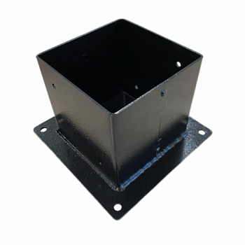 картинка КОННЕКТОР/соединитель для бруса 100*100мм Стакан h-100мм (сталь 08пс 2мм) RAL 9005 от магазина Пиломатериалы Чайковский