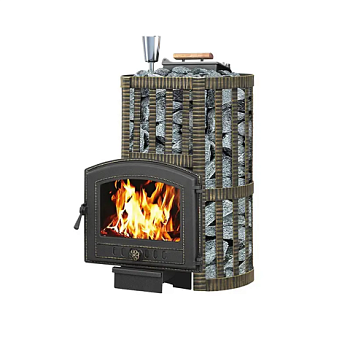 картинка Печь банная Везувий Ураган Ковка 16 (224) Чугун от магазина Пиломатериалы Чайковский