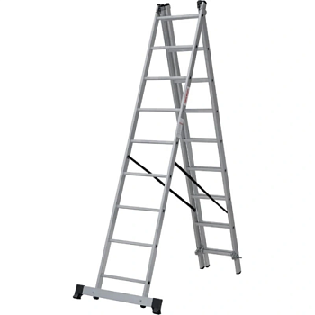 картинка Лестница трехсекционная алюминиевая Новая Высота серия NV100 3*9 ступеней 1230309 от магазина Пиломатериалы Чайковский