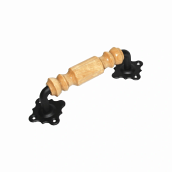 картинка Ручка декоративная Домарт мод.10 черная 220мм береза от магазина Пиломатериалы Чайковский