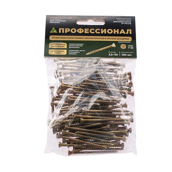 картинка Cаморезы для скрытого крепежа 3.5*50мм ПРОФЕССИОНАЛ Torx10 (100шт/уп) от магазина Пиломатериалы Чайковский