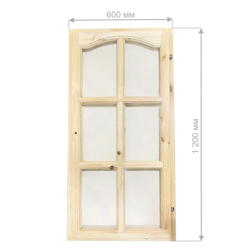 картинка Окно верандное полуарочное 1200*600*50мм от магазина Пиломатериалы Чайковский