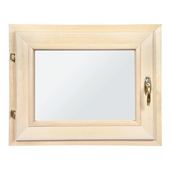 картинка Форточка банная 400*500мм липа (стеклопакет, фурнитура в сборе) от магазина Пиломатериалы Чайковский