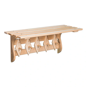 картинка Полка-вешалка Ромбы 5 пешек от магазина Пиломатериалы Чайковский