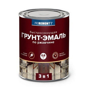 картинка Грунт-эмаль 3в1 быстросохнующая белая матовая Proremontt 0.8кг от магазина Пиломатериалы Чайковский