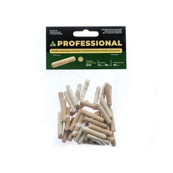 картинка Шкант мебельный ПРОФЕССИОНАЛ 6*30мм бук (40шт/уп) от магазина Пиломатериалы Чайковский