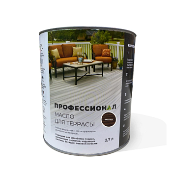 картинка Масло для Террас ПРОФЕССИОНАЛ Каштан (НК-76) 2,7л от магазина Пиломатериалы Чайковский