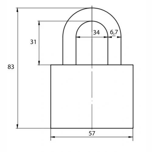 картинка Замок висячий  Vanger  PD-01-60 от магазина Пиломатериалы Чайковский