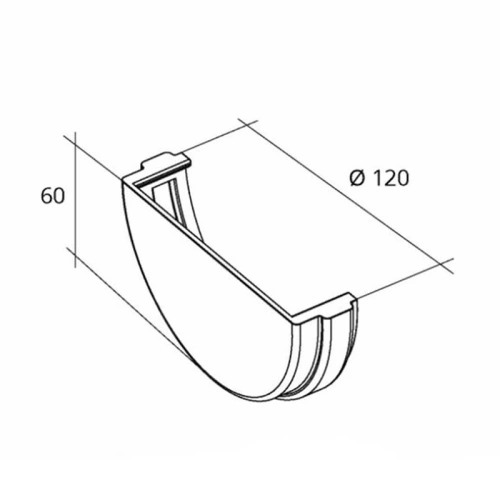 картинка Заглушка желоба ПВХ шоколад от магазина Пиломатериалы Чайковский