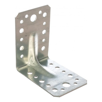картинка Уголок крепежный усиленный 90*90*65*2.5мм оцинкованный ГОСТ 14918-80 от магазина Пиломатериалы Чайковский