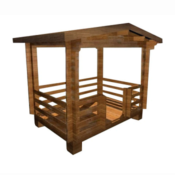 картинка Беседка "Удача" 2,52*3,52м (стенокомплект, стропила) от магазина Пиломатериалы Чайковский