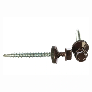 картинка Саморезы кровельные 4,8*50мм RAL 8017 (шоколад) металл/дерево от магазина Пиломатериалы Чайковский