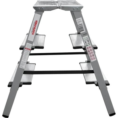 картинка Стремянка двухсторонняя алюминиевая Новая Высота 2*3 ступени 1147203 от магазина Пиломатериалы Чайковский