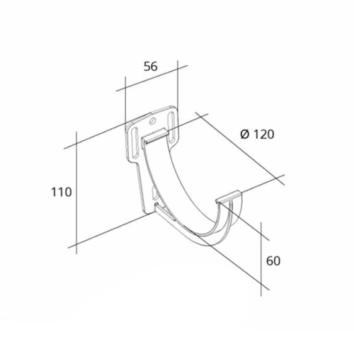 картинка Кронштейн желоба ПВХ шоколад от магазина Пиломатериалы Чайковский