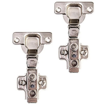 картинка Петля мебельная 4-шарнирная вкладная с доводчиком, хром (2шт.) от магазина Пиломатериалы Чайковский