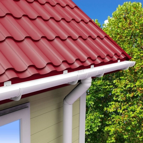 картинка Желоб водосточный ПВХ белый 3м от магазина Пиломатериалы Чайковский